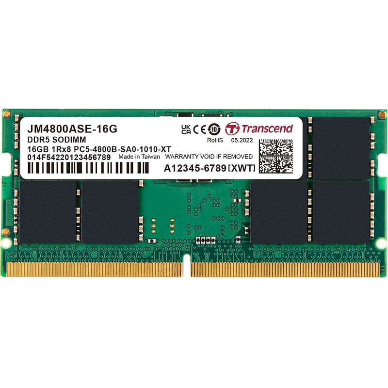 Transcend JetRam 16GB DDR5-4800MHz SO-Dimm Memory