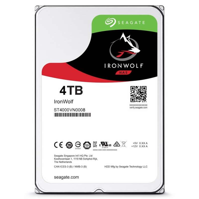4TB Seagate IronWolf, 3.5", SATA, 5900RPM, 64MB Cache, Internal NAS HD