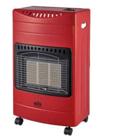Alva 3 Panel Luxurious Gas Heater Red