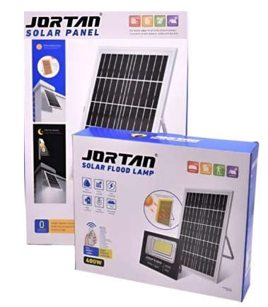 Solarix Jortam 400w Glass Solar Flood Lamp with Solar Panel
