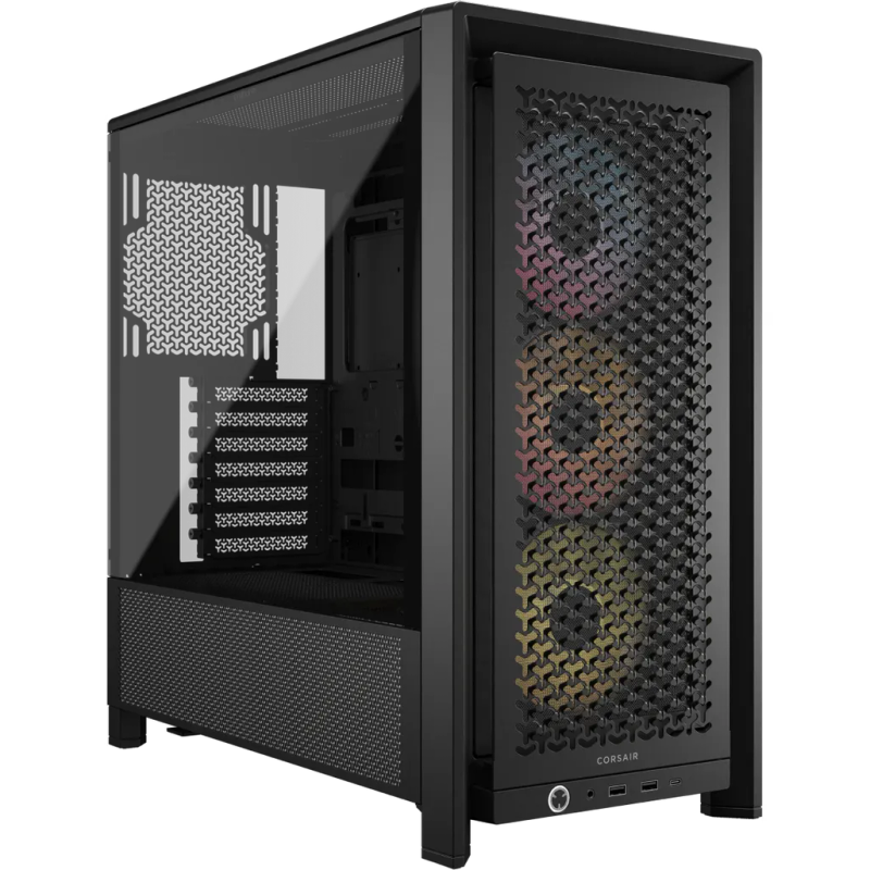 Corsair Frame 4000D RS ARGB Mid-Tower PC Case; 3x RS ARGB PWM Fans; Black.