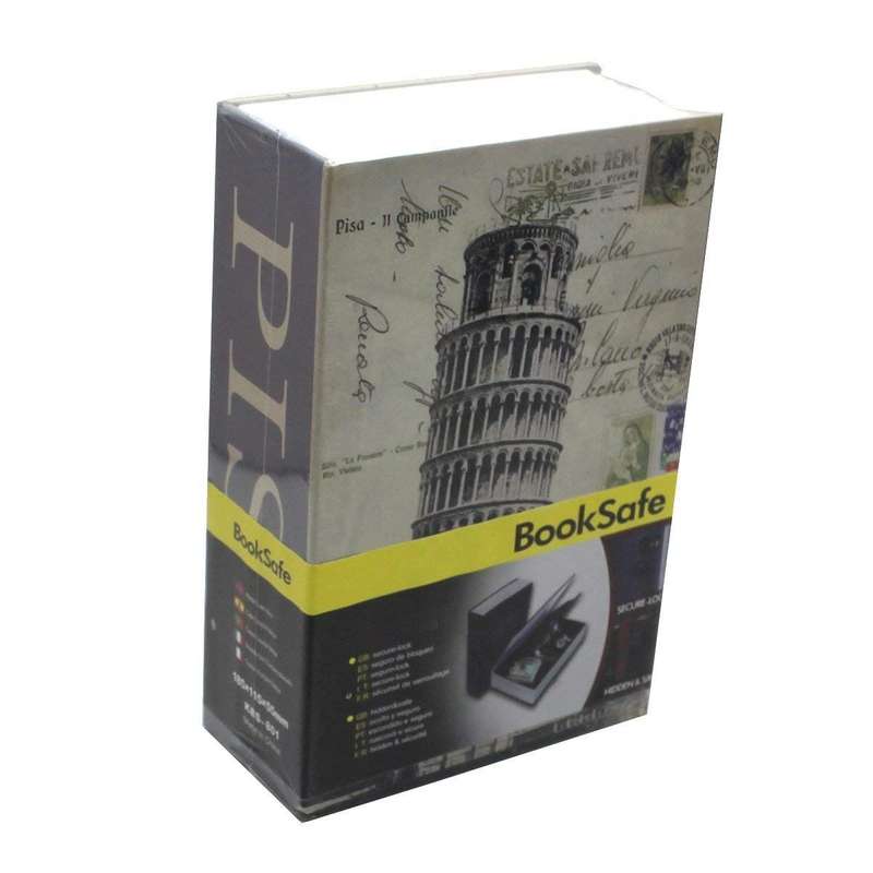 Casey Homesafe Paperback Metal Book Safe With Lock Pisa
