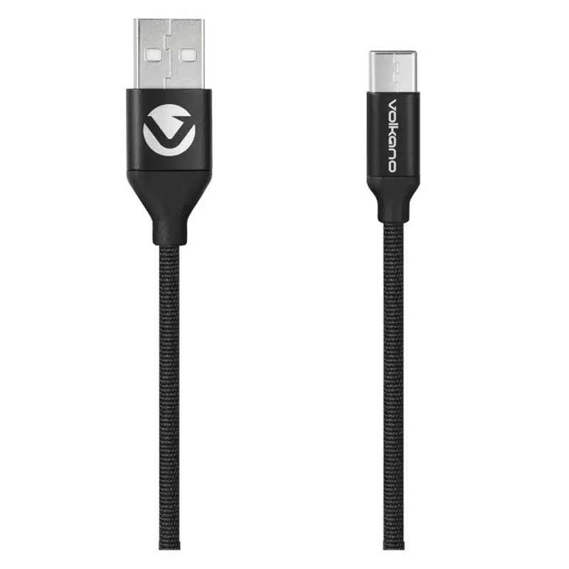Volkano On-The-Go USB to Type-C 18W Braided 1m Cable black