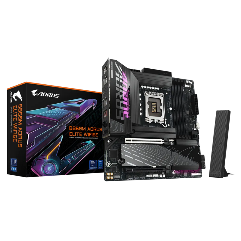Gigabyte B860M Aorus Elite Wi-Fi Intel Core Ultra Socket LGA 1851 mATX Motherboard