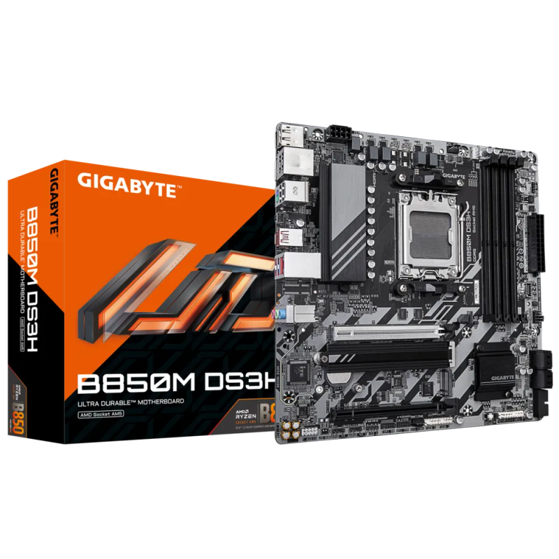 Gigabyte B850M DS3H AMD Ryzen 7000 / 8000 / 9000 Series Socket AM5 mATX Motherboard
