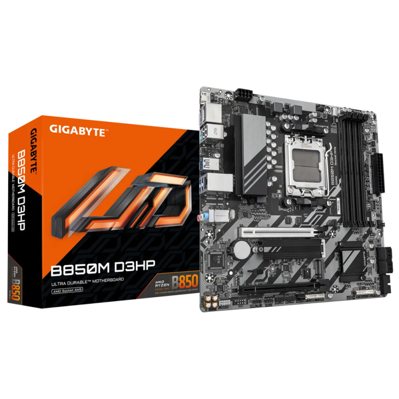 Gigabyte AMD B850M D3HPT AMD Ryzen 7000 / 8000 / 9000 Series Socket AM5 mATX Motherboard