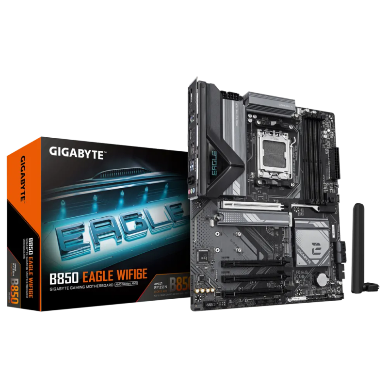 Gigabyte B850 Eagle WIFI6e AMD Ryzen 7000 / 8000 / 9000 Series Socket AM5 ATX Motherboard