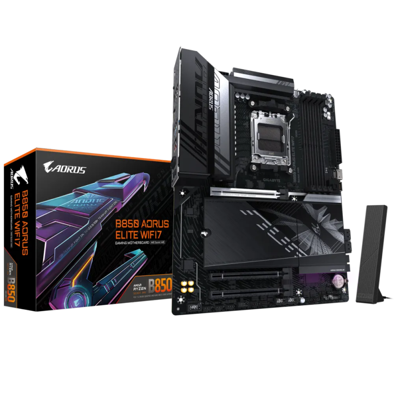 Gigabyte B850-A Aorus Elite WiFi 7 AMD Ryzen 7000 / 8000 / 9000 Series Socket AM5 ATX Motherboard