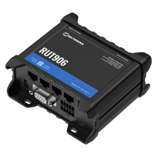 Teltonika RUT906 LTE Cat 4 GNSS antenna OR DinRail Router, Dual-SIM, 1