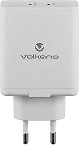 Volkano Potent Duo series 65W Dual PD Compact Wall Charger