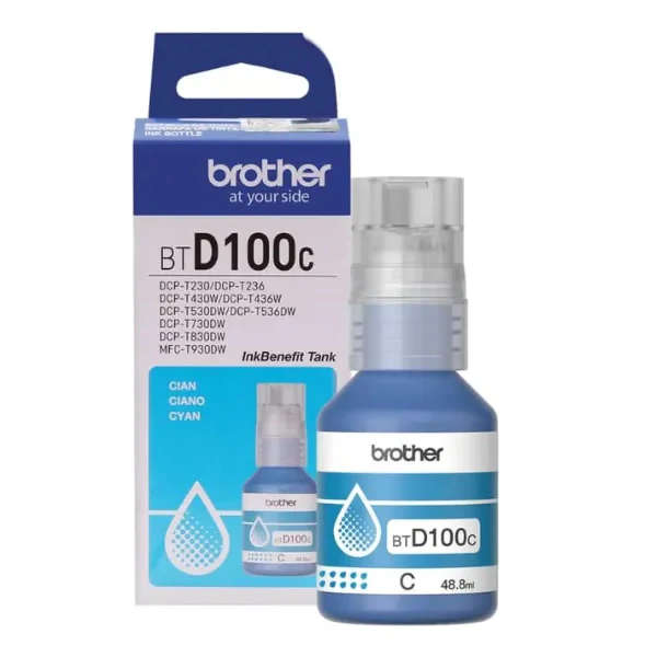 Brother BTD100C Cyan Ink Bottle