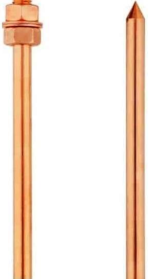 Solarix Copper Cladded 120mm Earth Spike with Dual Nuts and Dual Washer-Rust Resistant