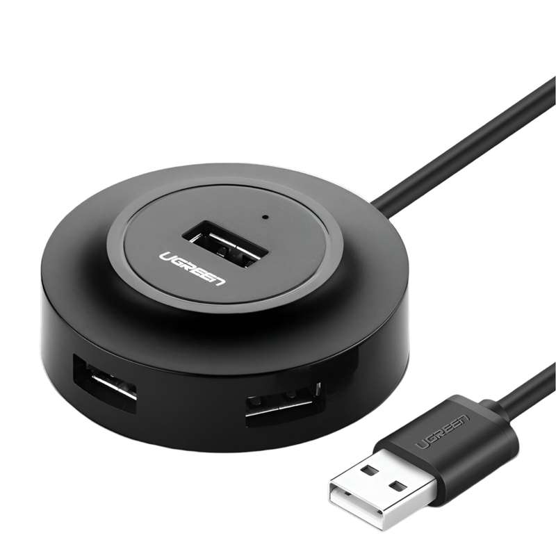 UGreen 4-IN 1 USB 2.0 Hub (20777) - Black