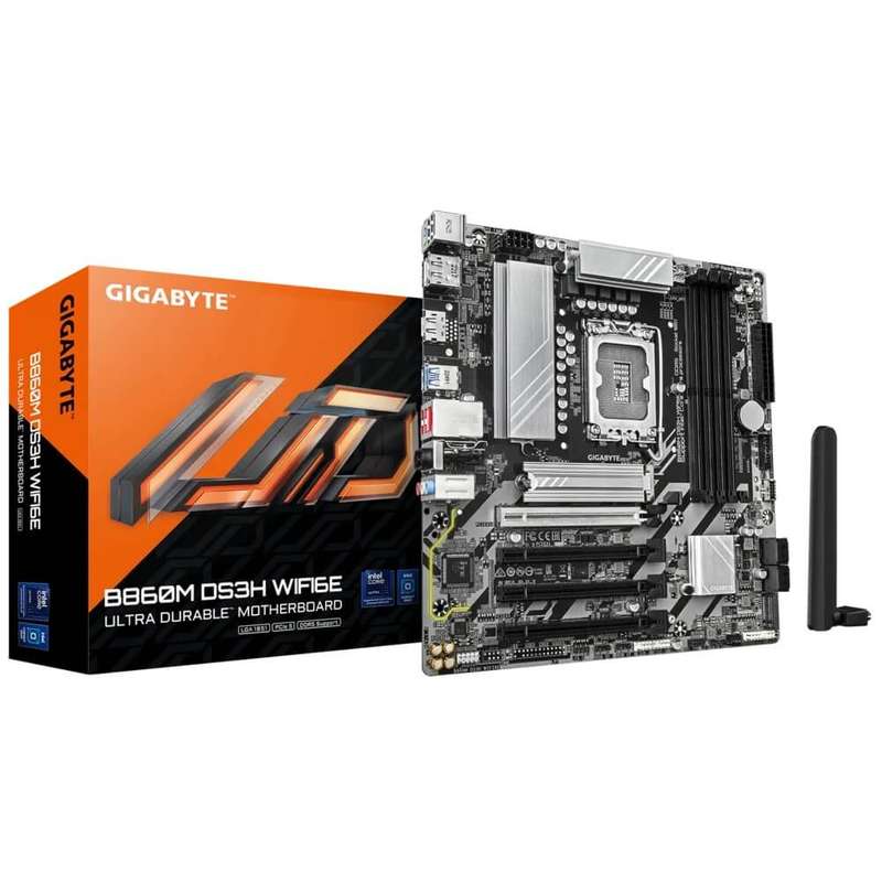 Gigabyte B860M DS3H WIFI 6E LGA1851 Micro ATX Motherboard