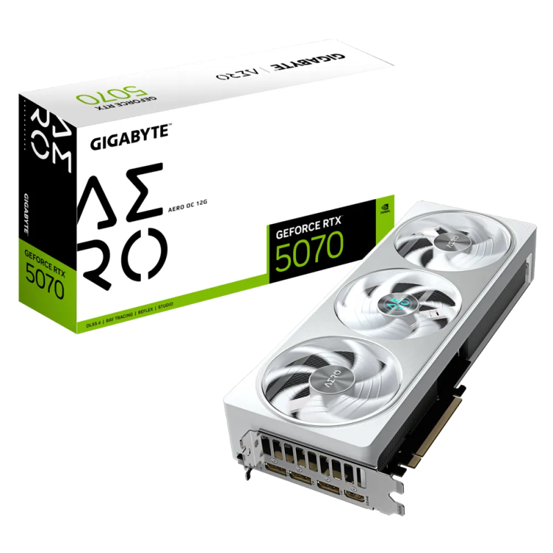 Gigabyte nVidia GeForce RTX 5070 AERO OC - 12GB GDDR7 HDMIx1/DPx3