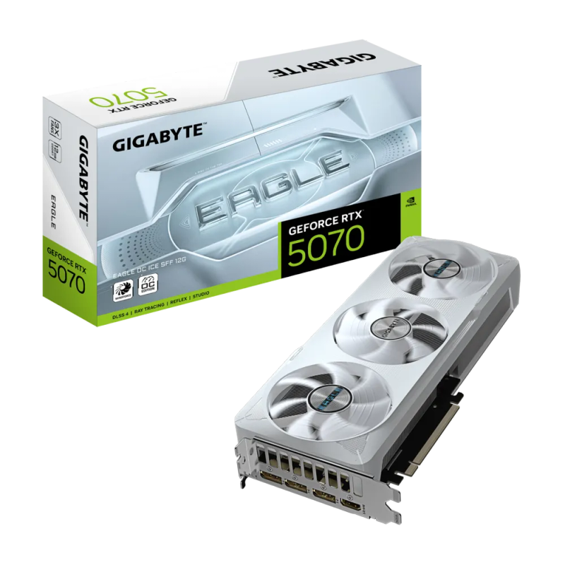 Gigabyte GeForce RTX 5070 Eagle OC Ice SFF 12GB GDDR7 192-bit PCIe 5.0 Desktop Graphics Card