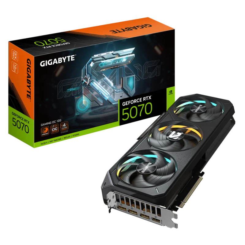 Gigabyte nVidia GeForce RTX 5070 GAMING OC - 12GB GDDR7 HDMIx1/DPx3