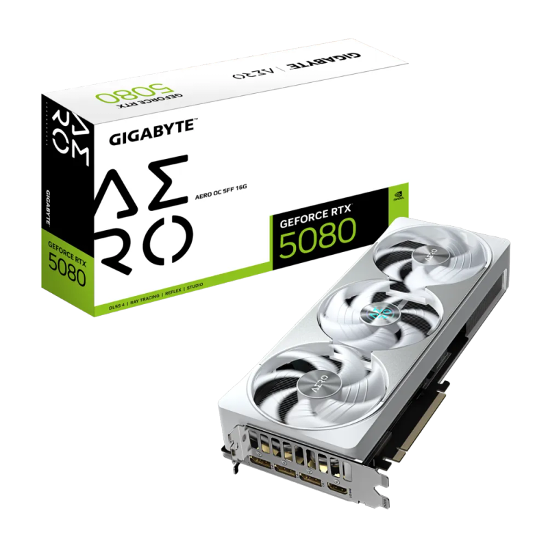 Gigabyte GeForce RTX 5080 AERO OC SFF 16G 16GB GDDR7 256-bit PCIe 5.0 Desktop Graphics Card