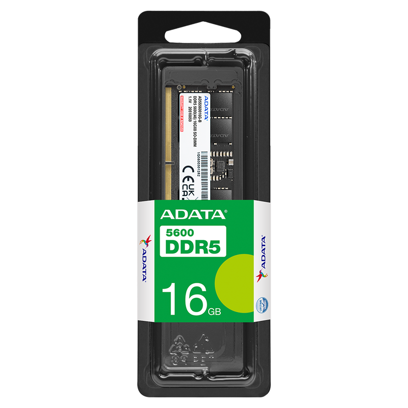 Adata Notebook DDR5 SODIMM 16GB (16GB x 1) 5600MHz CL46 (AD5S560016G-S)
