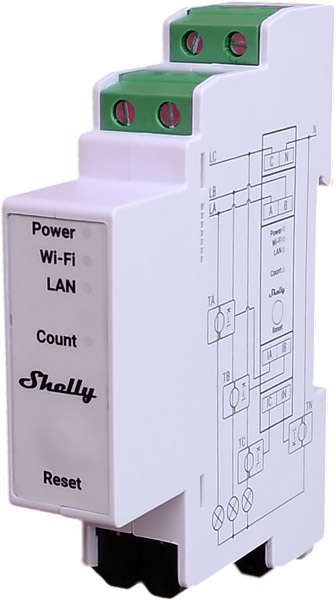Shelly Pro 3EM-400A (3-Phase Electricity Monitor) Relay With Three 400