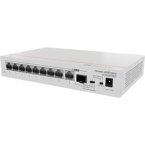 Huawei S110-8P2ST Unmanaged Switch 8 x 10/100/1000BASE-T ports, PoE+,