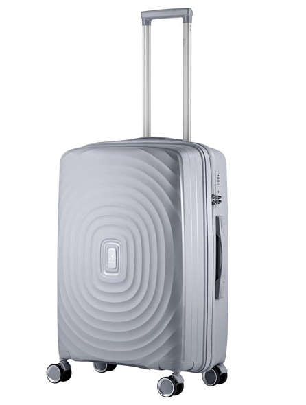 Travelwize Ripple PP 4-Wheel Spinner 55cm Luggage Platinum