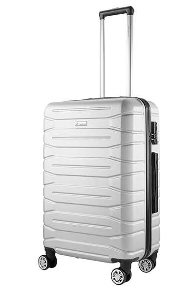 Travelwize Cabana ABS 4-Wheel Spinner 65cm Luggage Platinum