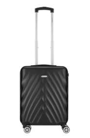 Travelwize Terra ABS 67cm 4-Wheels Spinner Luggage Black