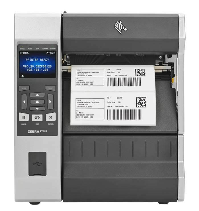 Zebra ZT620 High Performance, Industrial 6-inch Wide Barcode Label Printer