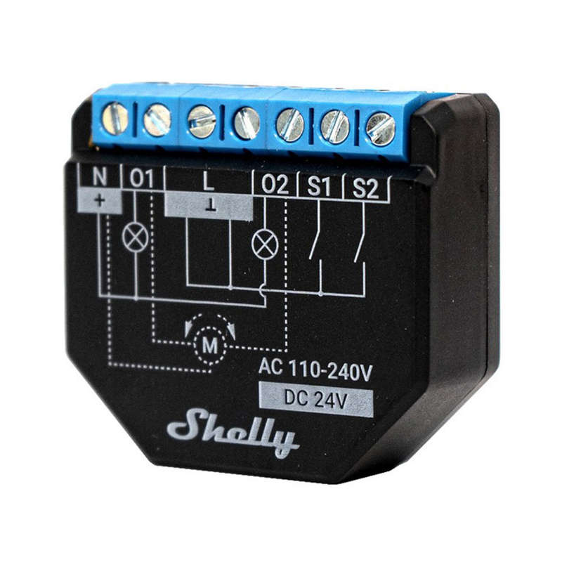 Shelly Plus 2PM Wi-Fi Relay With Power Metering, 2 Channels, 16A Total