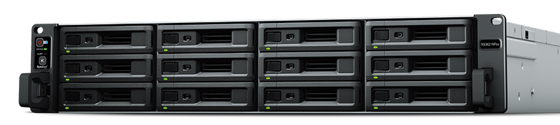 RackStation 12-bay (up to 36-bay); 6-Core 2.2 GHz; 8GB DDR4 ECC UDIMM
