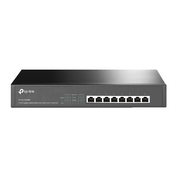 TP-Link TL-SG1008MP 8-Port Gigabit Desktop/Rackmount Switch with 8-Por