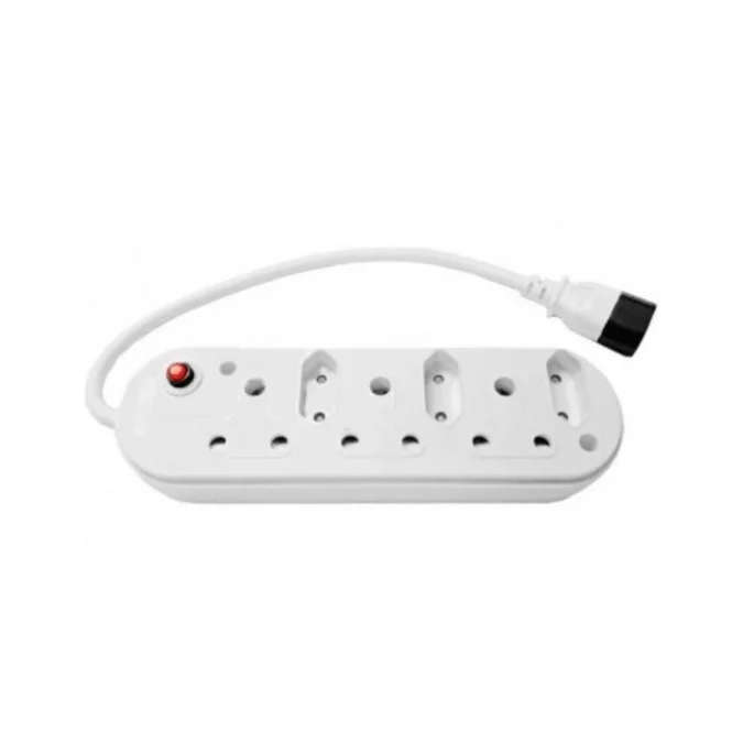 Acconet 6 Way Multiplug with 3x 16A SA and 3x 5A 2 Pin Sockets, Black