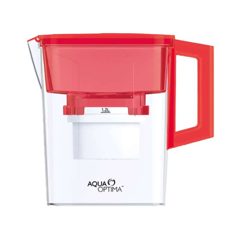 Aqua Optima Water Jug with Filter 2.1L Colour Red Retail