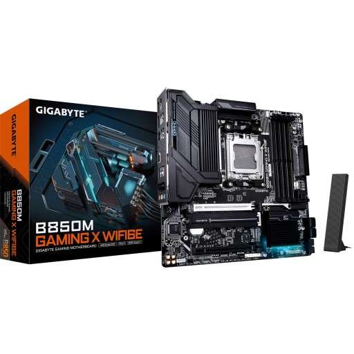 Gigabyte B850M Gaming X WIFI6E AMD B850 Ryzen Socket AM5 Micro-ATX Desktop Motherboard