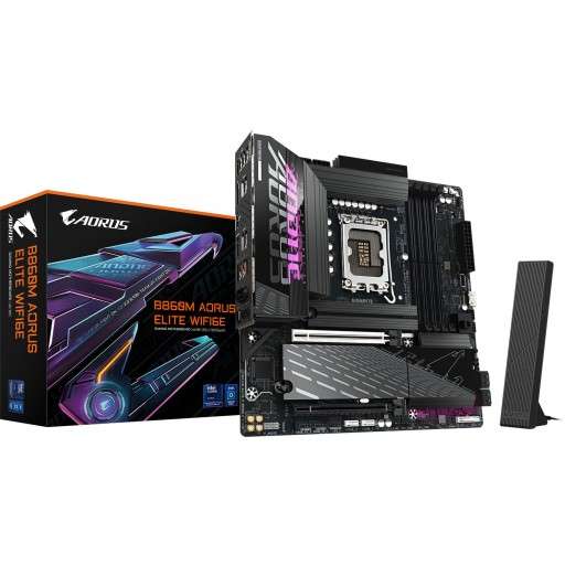 Gigabyte B860M Aorus Elite WIFI6E Intel B860 LGA 1851 Arrow Lake Micro-ATX Desktop Motherboard