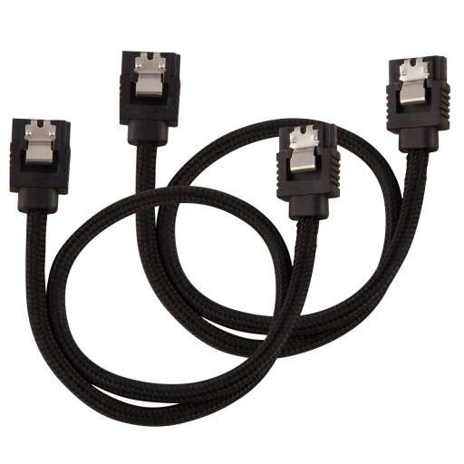 Corsair Premium Sleeved SATA 6Gbps 30cm Black SATA Cable