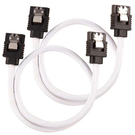 Corsair Premium Sleeved SATA 6Gbps 30cm White SATA Cable