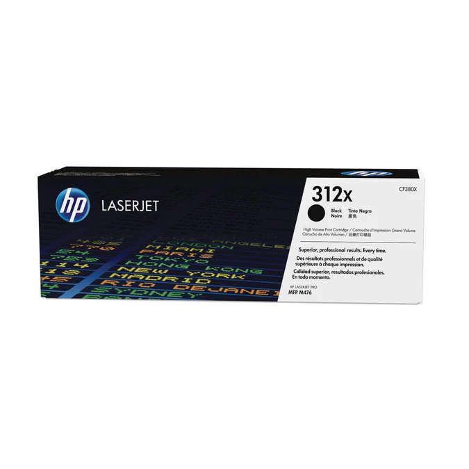 HP 312X Black High Yield Toner Cartridge 4,400 Pages Original CF380X Single-pack