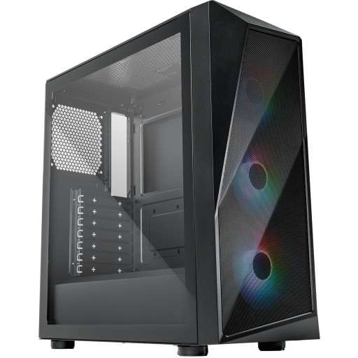 Cooler Master CMP 520 ARGB Windowed Tempered Glass Black Mesh ATX Mid-Tower Desktop Chassis &amp;...