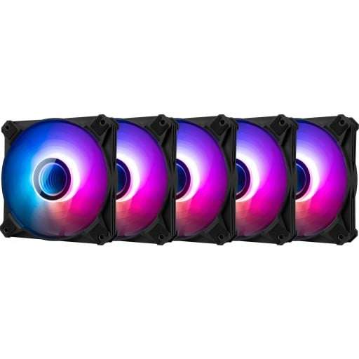 DarkFlash DF-INF8-BLACK-5 Infinity 8 A-RGB Black 120mm PWM Case Fan - 5 Pack