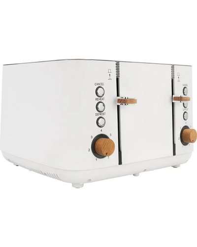 Boden Stark Anson Collection 4 Slice SS Toaster White