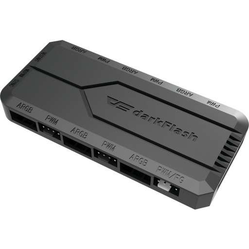 DarkFlash  RC2 6-Port PWM &amp; ARGB Lighting &amp; Fan Speed Controller Hub