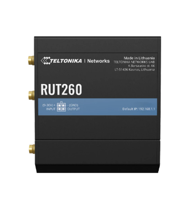 Teltonika RUT260  4G LTE Cat 6 Router, Wi-FI 4, 1 x WAN(100Mbps), 1 x