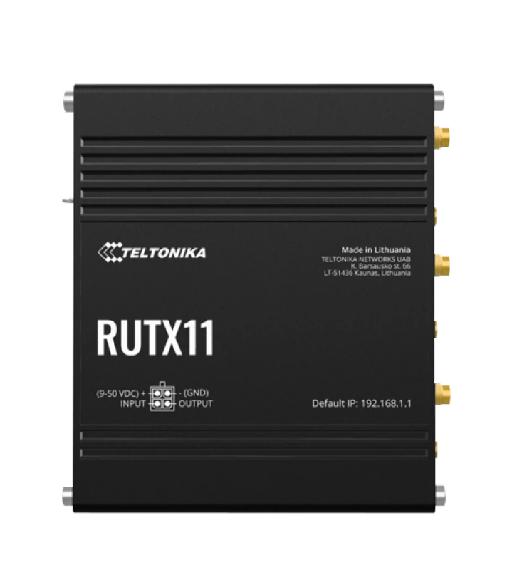 Teltonika RUTX11 LTE Cat 6 Industrial Router,Dual-SIM, Wi-FI 5, 1 x WAN1