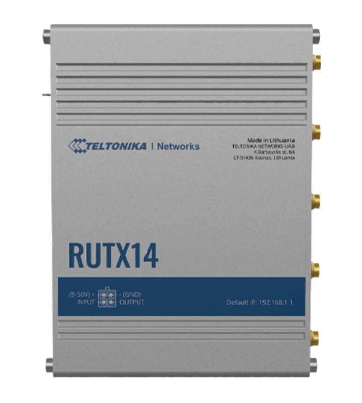 Teltonika RUTX14 Cat 12 Industrial Router,Dual-SIM, Wi-FI 5, 1 x WAN(1