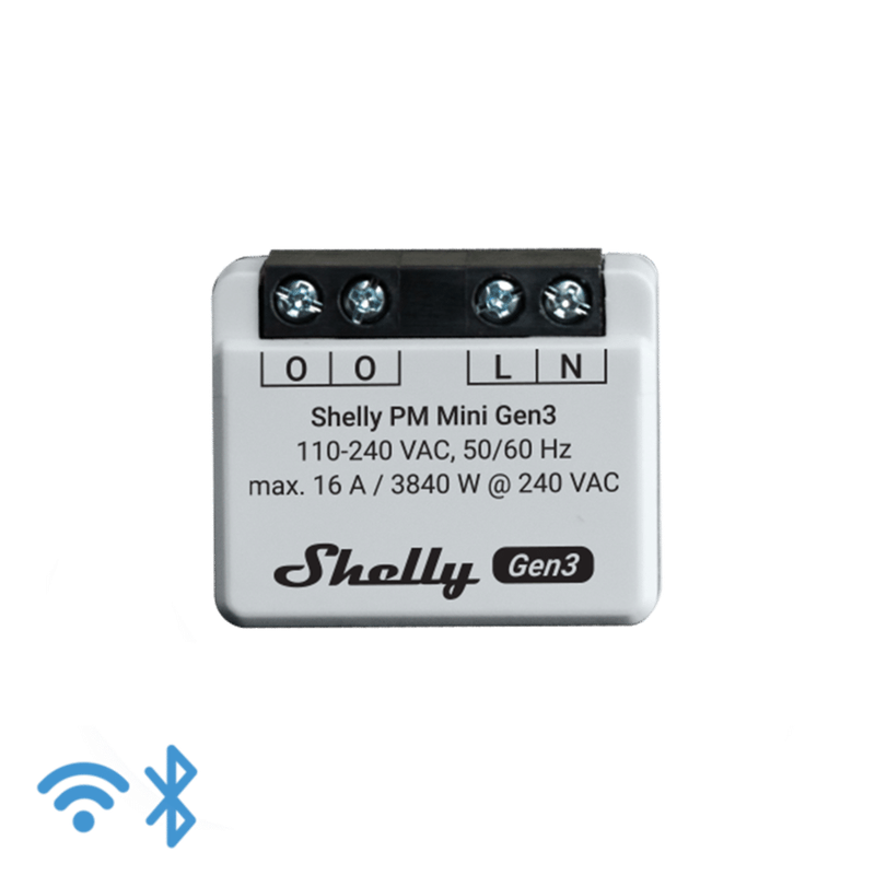 Shelly PM Mini Wi-Fi Power Meter Only, 1 Channel, 16A