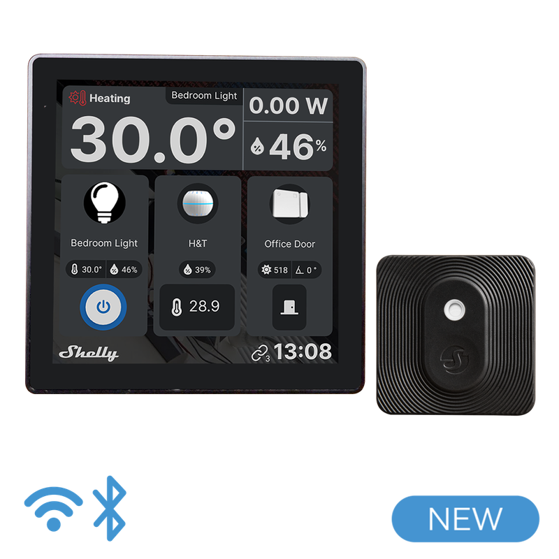 Shelly Wall Display (Black) + Blu H&T (Black) (Bundle)