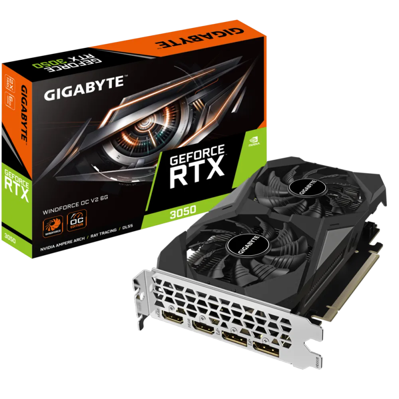 Gigabyte Windforce GeForce RTX 3050 6GB GDDR6 PCI Express 4.0 x8 ATX Graphics Card