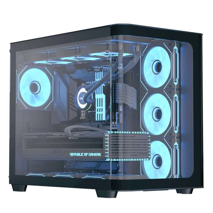 AeroCool P500C Black Mid tower case - Includes 120mm ARGB Fan x 4